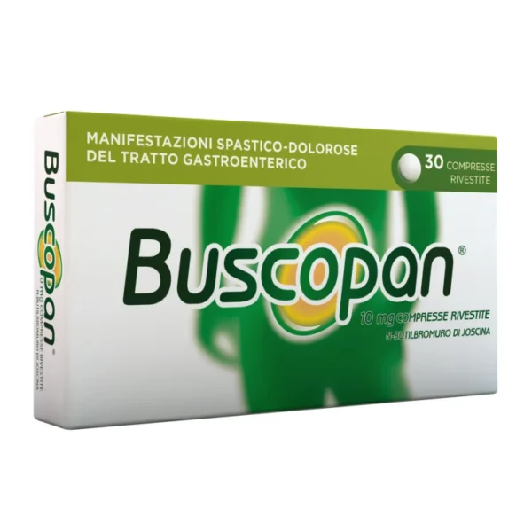 Buscopan - Per mal di pancia e dolori addominali - 30 compresse rivestite 10 mg