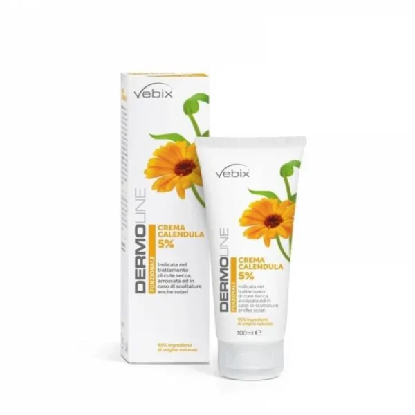 Vebix Dermoline Crema Viso Mani Calendula 5% 100 ml