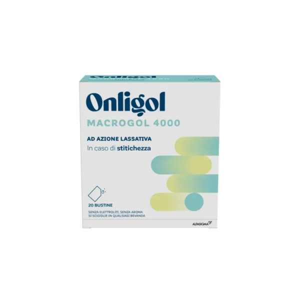 Onligol - Lassativo a base di Macrogol 4000 - 20 Bustine