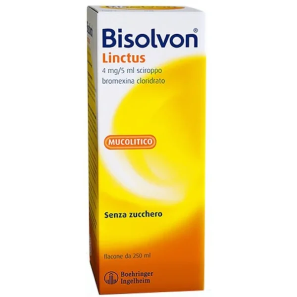 Bisolvon Linctus Sciroppo Mucolitico Tosse Grassa 250 ml 4 mg/5 ml cioccolato-ciliegia